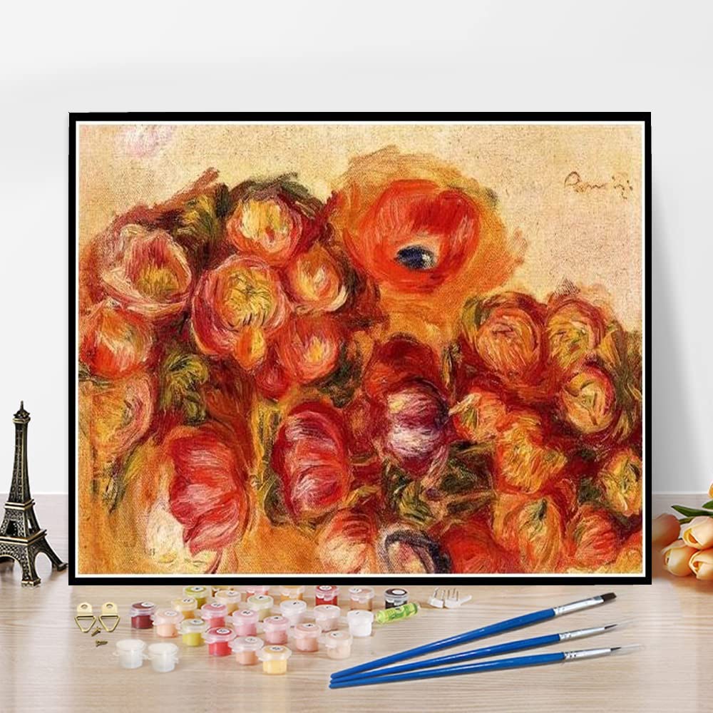 Amazon | DIY数字油絵花の研究アネモネとチューリップ1910年